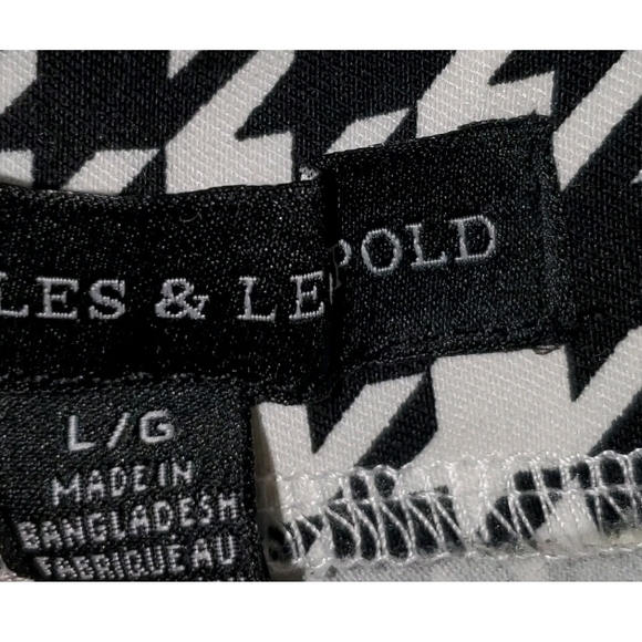 Jules & Leopold Black and White Wide Leg Pants - Picture 2 of 10